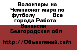 Волонтеры на Чемпионат мира по футболу 2018. - Все города Работа » Вакансии   . Белгородская обл.